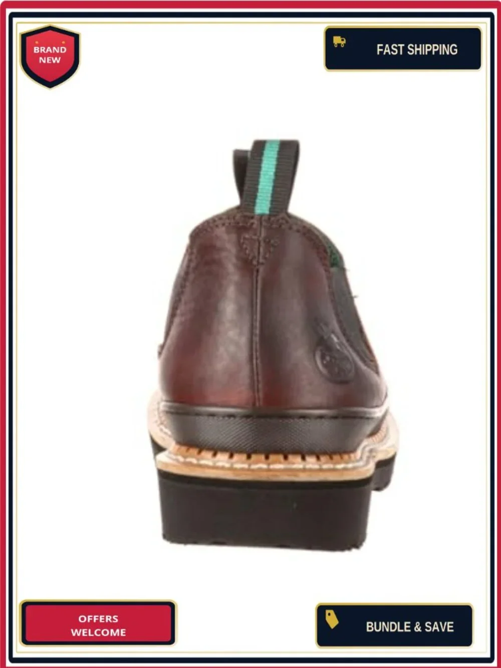 Men's Leather Slip-On Work Shoes Steel Shank Oil Resistant